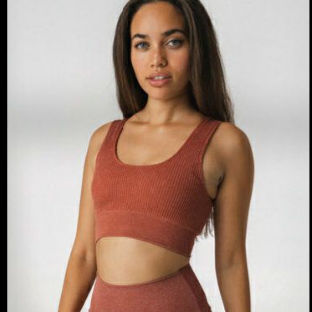 Balance Athletica/Vitality Channel Bra in Sunstone NWOT